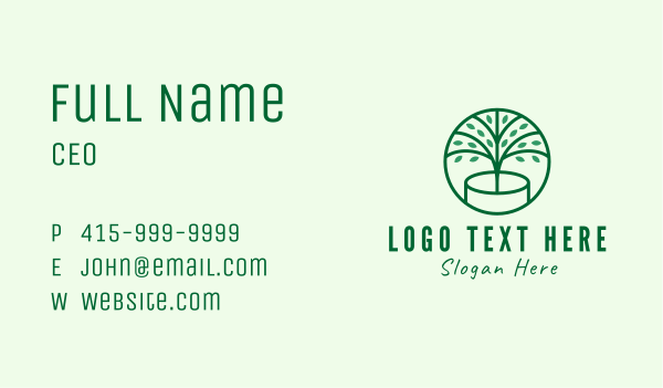 Garden Plant Pot Business Card Design Image Preview