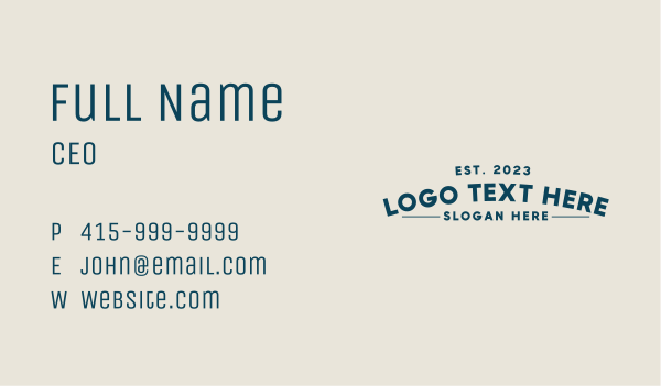 Business Agency Wordmark Business Card Design Image Preview