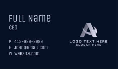 Corporate Business Agency Letter A Business Card Image Preview