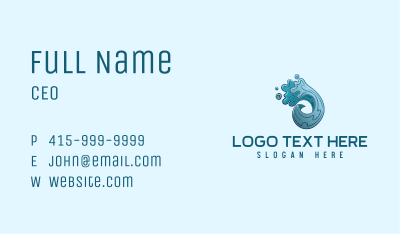 Circle Ocean Wave Business Card Image Preview