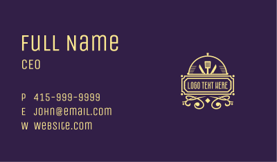 Art Deco Bistro Diner Business Card Image Preview