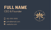 Golden Natural Leaf  Business Card Design