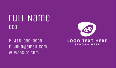 Purple Dumbbell  Business Card Image Preview
