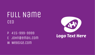 Purple Dumbbell  Business Card