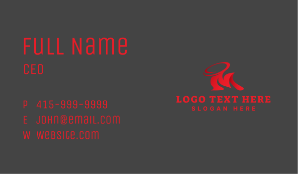Modern Rounded Loop Business Card Design Image Preview