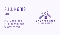 Purple Home Roof Business Card Image Preview