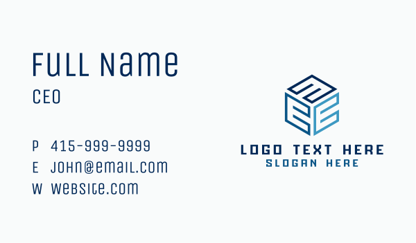 Hexagon Tech Corporate Business Card Design Image Preview