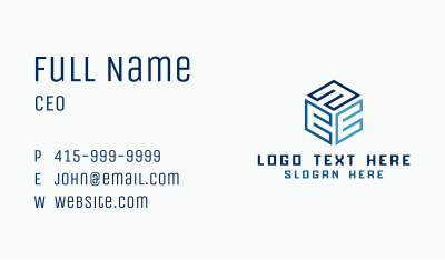 Hexagon Tech Corporate Business Card Image Preview
