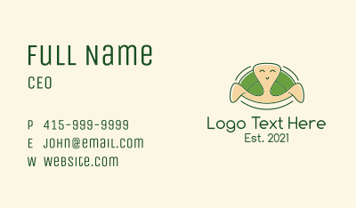 Happy Turtle Mascot  Business Card