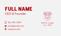 Cow Face Monoline Business Card Image Preview