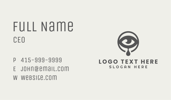 Eye Teardrop Cry Business Card Design Image Preview