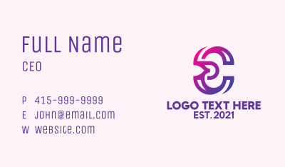 Modern Gradient Number 3  Business Card Image Preview