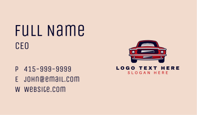 Vintage Car Automotive  Business Card Image Preview