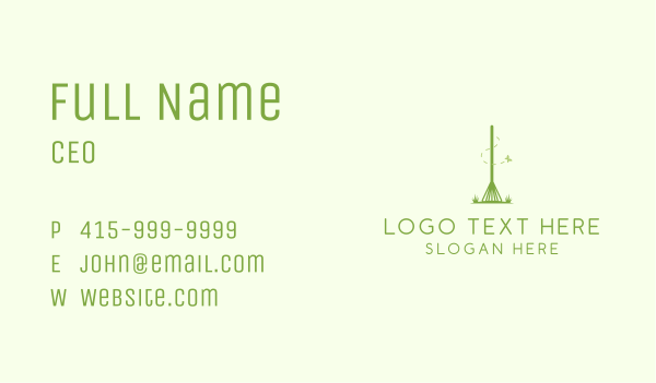 Landscaping Garden Rake  Business Card Design Image Preview