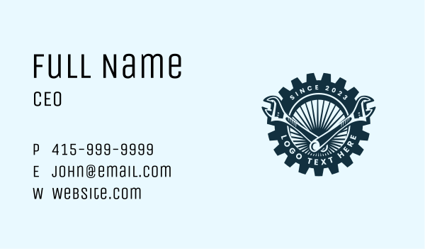 Wrench Cog Mechanic Business Card Design Image Preview
