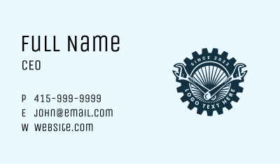 Wrench Cog Mechanic Business Card Image Preview