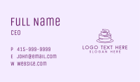 Purple Minimalist Cake  Business Card Image Preview