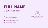 Purple Minimalist Cake  Business Card Design