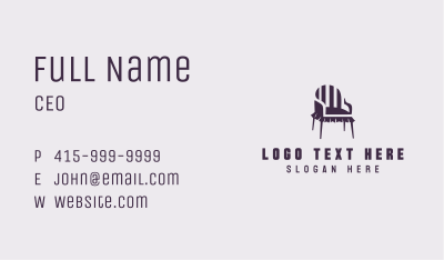 Chair Furniture Decor Business Card Image Preview