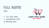 Express Shopping Cart Business Card Image Preview