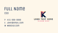 Architect Structure Letter K Business Card Image Preview