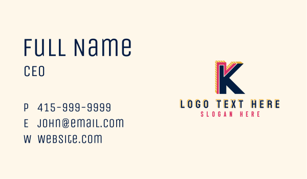 Architect Structure Letter K Business Card Design Image Preview