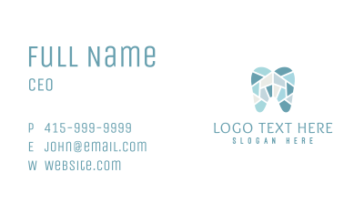 Blue Tooth Mosaic Business Card Image Preview