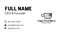 Cubism Coffee CUp Business Card Image Preview