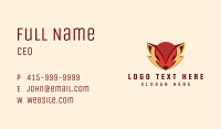 Fox Electric Mascot  Business Card Image Preview