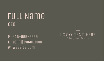 Generic Luxury Lettermark Business Card Image Preview