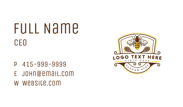 Bee Honeycomb Hive Business Card Design Image Preview