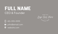 Elegant Script  Wordmark Business Card Preview