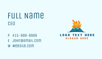 Gas Flame Mountain  Business Card Image Preview