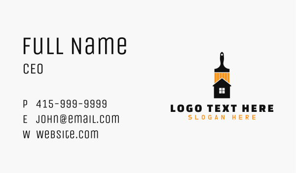 Home Paint Brush Repair Business Card Design Image Preview