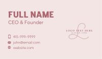 Beauty Elegant Letter Business Card Image Preview
