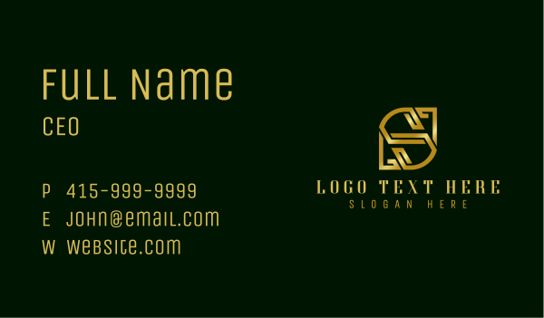 Elegant Badge Letter S Business Card Design Image Preview