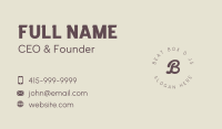 Round Business Cursive Letter Business Card Image Preview