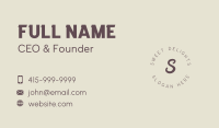 Round Business Cursive Letter Business Card Image Preview