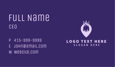 Courier Location Pin Business Card Image Preview