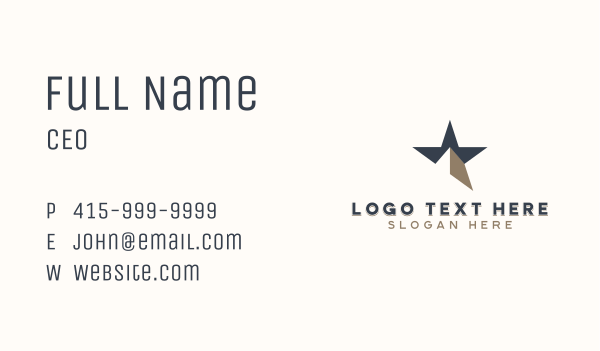 Generic Star Business Business Card Design Image Preview