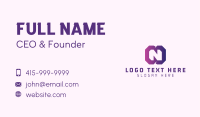 Gradient Letter N Business Card Image Preview