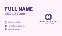 Gradient Letter N Business Card Image Preview