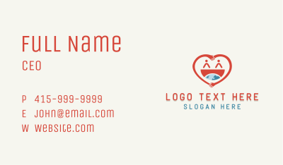 People Heart Volunteer Business Card Image Preview