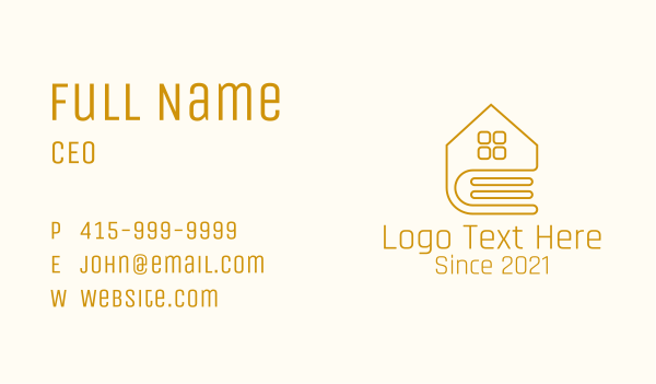 Golden Book House Business Card Design Image Preview