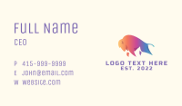 Gradient Wild Bison Business Card Image Preview