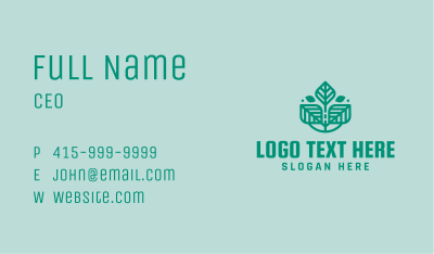 Geometric Natural Leaves Business Card Image Preview