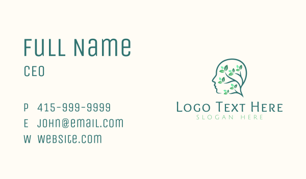 Human Plant Head Business Card Design Image Preview