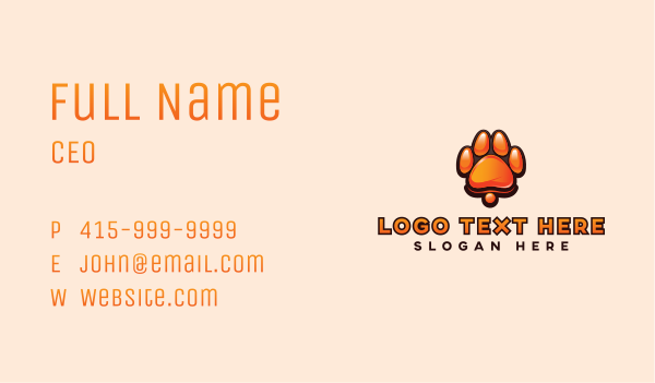 Dog Paw Print Business Card Design Image Preview