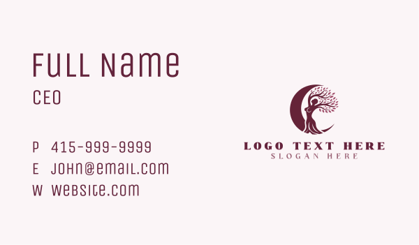 Woman Tree Ecology Business Card Design Image Preview