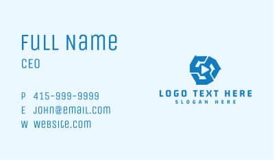 Tech Media Player Business Card Image Preview